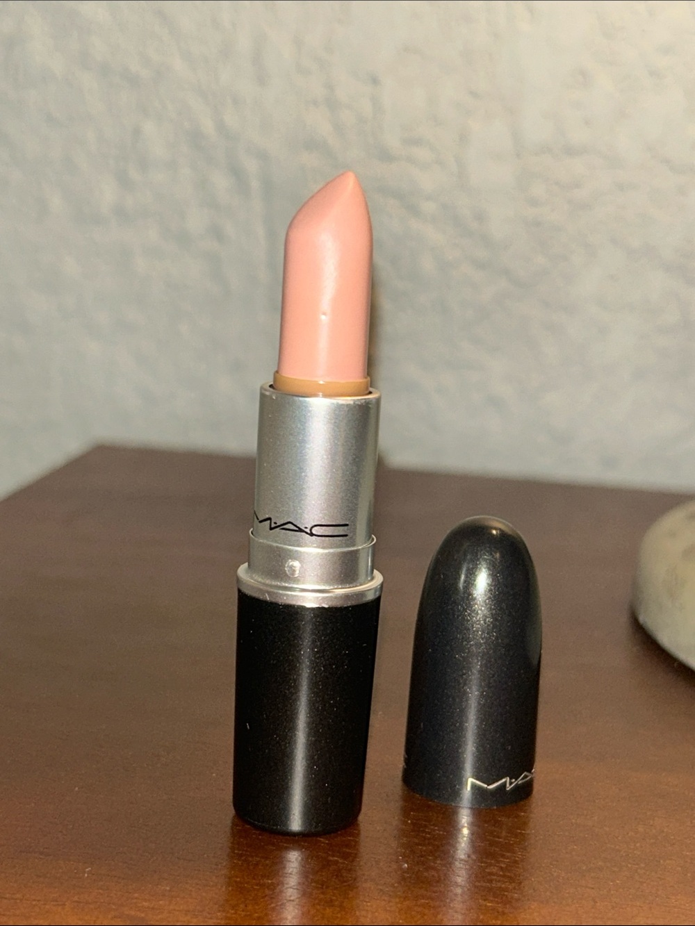 FLESH POT MAC COSMETICS SATIN LIPSTICK, NWOB, swatched one time!! Sanitized!